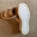 Sorel Joanie III Sporty Beige and White Leather Slide Wedge Sandal Size 9 Photo 3