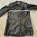 Preston & York  COAT BLAZER Womens Size Small Petite Smooth Leather Black VTG NWT Photo 3