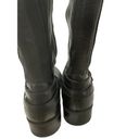 Audrey Brooke  Black Leather Knee-High Riding Boots Buckle Detail 8.5 New Preppy Photo 6