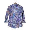 Chico's  Womens S No Iron Paisley Print Button Down Photo 2