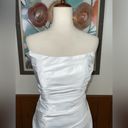 David's Bridal Elegant David’s Bridal White Taffeta Strapless Wedding Gown & Veil Photo 1