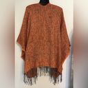 Forever Dreams women’s cape/shawl. Size One Size Orange Photo 4