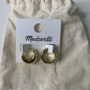 Madewell NWT  Confetti Crystal Huggie Hoop Earrings Gold Photo 1