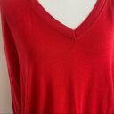 Elizabeth and James  • Solid Red V Neck Sweater Photo 3