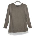 Hilary Radley  long sleeve layered look ridge sweater size Medium women Photo 0