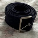 Michael Kors Navy Blue Canvas Fabric Belt with Silver Buckle, size 64” Photo 0