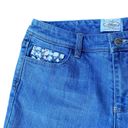 White House | Black Market  Blanc Jeans Rhinestone Straight Light Wash Sixe 6 Photo 1