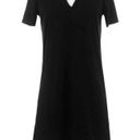 Z Supply The Suede Cut-Out Dress Black V-Neck Strappy Felt Cutout Edgy Mini XS Photo 3