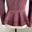 BCBGeneration  Burgundy 100% Suede Fitted Steampunk Biker Moto Jacket size XS Photo 5