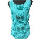 Yoana Baraschi Baraschi Teal Floral Embellished Top - M Photo 9