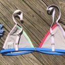 Tavik swim Gray Colorful Tavik Sand Colorblock Jett Triangle Bikini Top Photo 10