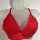 Marilyn Monroe  Collection Bra Size Large Coral Red PolyestSpandex Lace Smoothing Photo 3