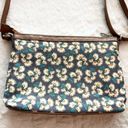 Relic  Blue Daisy Floral Vegan Leather Zipper Pockets Shoulder Bag Purse Photo 3