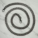 Chunky Dark Silver Tone Chain Link Purse Handbag Bag Replacement Strap Photo 0