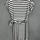 White House | Black Market  dress womens large striped slub mini tie waist NWT Photo 8