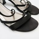 Vintage Y2K Mossimo Black Satin Heels Size 9 Photo 4