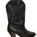 Dingo  Black Leather Starburst Western Cowboy Boots Size 6 Photo 0