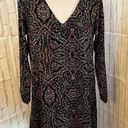 Three Eighty Two NWT  Long Sleeve Lined Mosiac Design Dress Sz M Photo 0