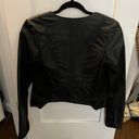 Dynamite Leather Fitted Black Blazer Photo 1