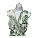 Cupshe Beach Tropical Leaf Wrap V-Neck Cover-Up Dress Belted Summer Tank Dress M Photo 2