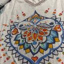 Desigual  Gray Long Sleeve Beaded Graphic Sweatshirt Boho Vintage Y2K Large GUC Photo 1