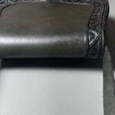 Lucky Brand  saddle shoulder bag tooled detailing Mexican dark gray leather Photo 4