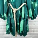 Alexis  x Target Green w/ Puff Sleeves Long Sleeve Rope Belt Tiered small Photo 3