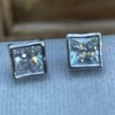 Swavorski Swarovski Princess Cut Square Stud NWOT Earrings Photo 0