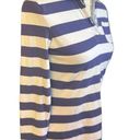 Tommy Hilfiger  Vintage Women's Long Sleeve Blue Stripe Half Buttoned Shirt Size Photo 3