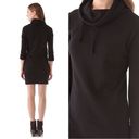 James Perse  • Funnel Neck Sweatshirt Dress black cotton terry mini Photo 10