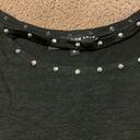 Generation Love  Women’s Black Short-Sleeve Cold Shoulder Studded Top Photo 1