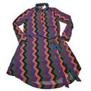 Modcloth  Womens Size XS Multicolor Chevron A Fine Design Shirt Dress NEW Preppy Photo 2