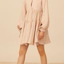 C/MEO COLLECTIVE Through You Pink Balloon Sleeve Flare Mini Dress- Size Medium Photo 1