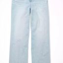 American Eagle Light Wash Light Distress Baggy Jeans sz 10 Photo 5