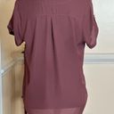 Lily White Jersey V-Neck Short Sleeve Top Photo 2