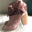 sbicca  Crushed Velvet Fold-over Block Heel Booties Photo 9