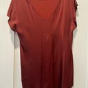 The Row Brick Red Silk Top w/ Low Back Photo 3