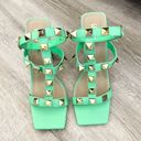 EGO New  green stud strappy heels size 9 Photo 2