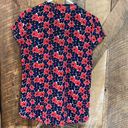 Krass&co GH Bass and .  Floral navy and red button down short sleeve shirt size medium Photo 2