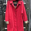 Burberry  London Trench Red Coat Jacket Sz 8 Photo 0