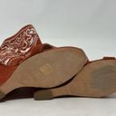 Anthropologie  Plomo Paula Embroidered Wedge Sandals Rust Size 37 / US 6.5 Photo 7