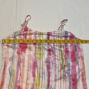 Neiman Marcus 42 VINTAGE  Watercolor Striped Silky Spaghetti strap Tank Small Photo 3