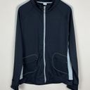 Alo Yoga Alo Track Jacket Womens XXL Black Full Zip Up Coolfit‎ Colorblock Pockets Active Photo 10