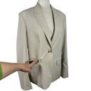 Oak + Fort  Oatmeal Oversized Single Breasted One Button Blazer Flap Pocket SZ M Photo 5