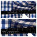 Isaac Mizrahi  Live Blue White Gingham Print Roll Tab Sleeve Button Shirt Size 16 Photo 7