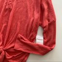 Treasure & Bond  | Red Front Tie Henley Shirt XS Photo 3