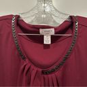 Carmen Marc Valvo Carmen by  Maroon Sleeveless Blouse 2X Photo 2