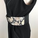 White House | Black Market WHBM Faux snakeskin wide stretchy belt S Photo 4