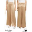 Lafayette 148  Brown Riverside Satin Wide Leg Trouser Pants Size L Photo 1