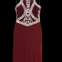 Clarisse  2807 Marsala Maroon Burgundy Silver Prom Dress Photo 9